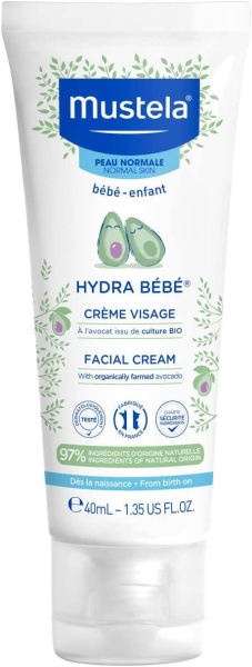 Mustela Hydra Bebe Organik Avakadolu Yüz Kremi 40 ml - 1