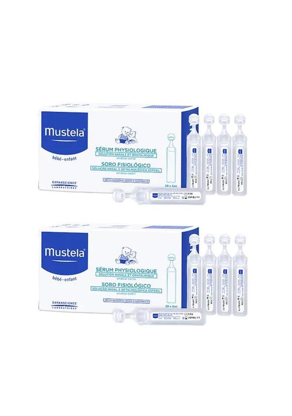 Mustela Physiological Saline 5 ml 20'li Flakon Serum Fizyolojik X 2 adet - 1