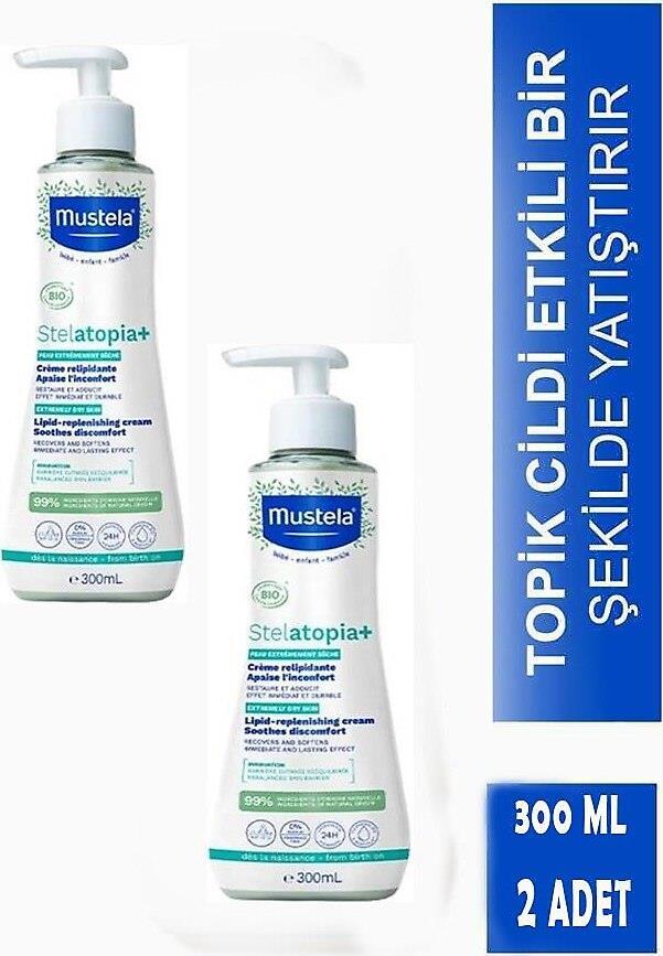 Mustela Stelatopia Lipit Yenileyici krem 300 ml x2 Adet - 1