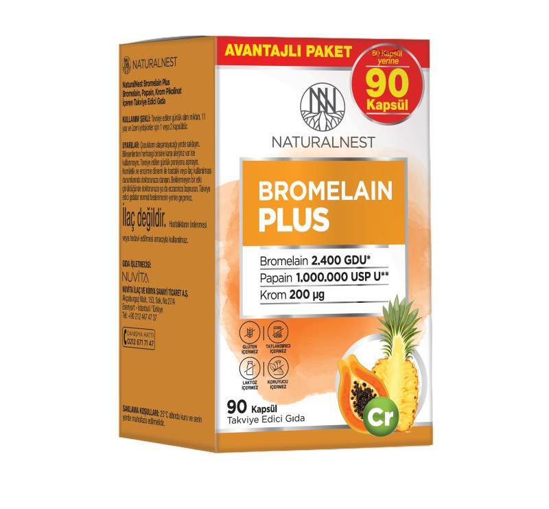 Naturalnest Bromelain Plus 90 Kapsül - 1