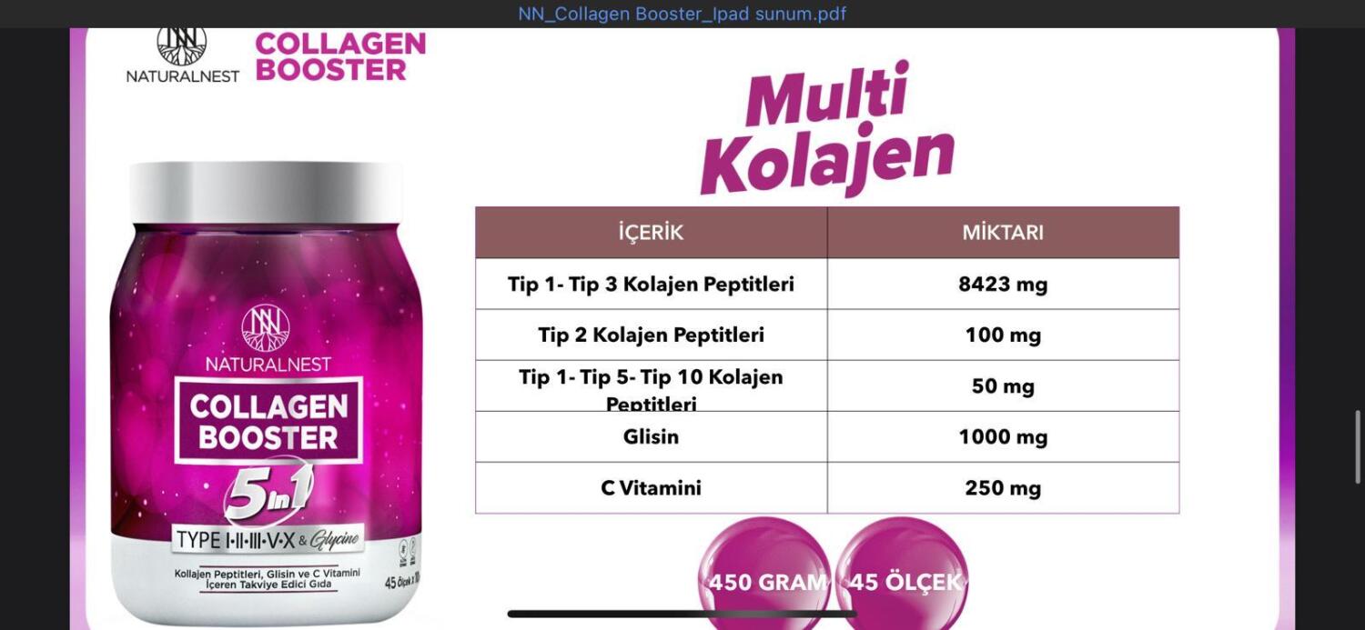 Naturalnest Collagen Booster 5 in 1 Kollajen 450 gr - 2