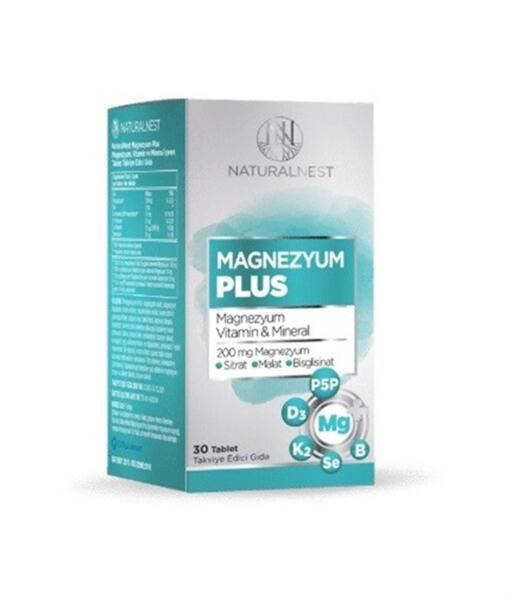 Naturalnest Magnezyum Plus 30 Tablet - NATURALNEST