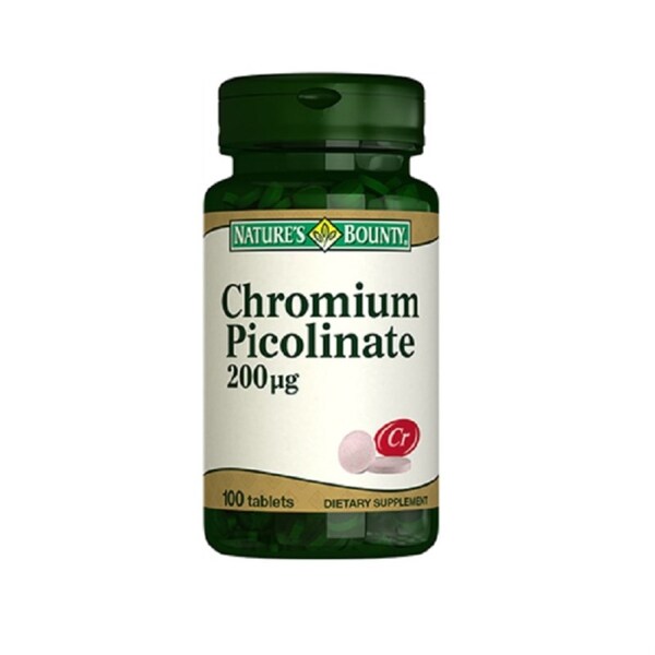 Natures Bounty Chromium Picolinate 200 mcg 100 Tab - NATURE'S BOUNTY