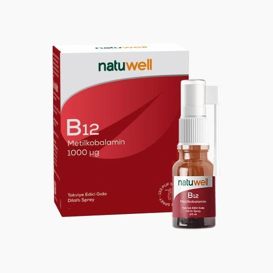 Natuwell B12 Dilaltı Sprey 5 ml (33 Puf) - NATUWELL
