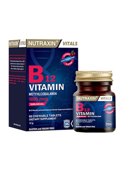 Nutraxin B12 Vitamin 1000 mcg 60 Tablet - NUTRAXİN