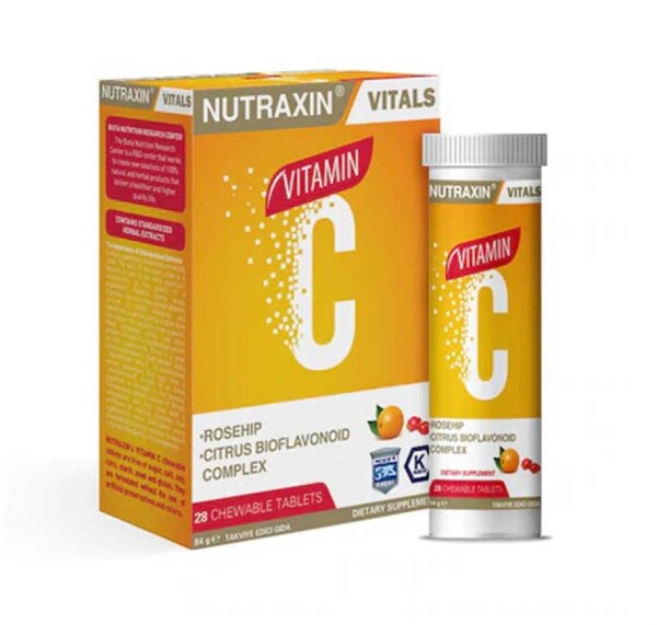 Nutraxin Vitamin C 28 Çiğnenebilir Tablet - NUTRAXİN