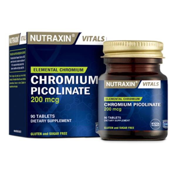 Nutraxin Chromium Picolinate 200 mcg 90 Tablet - NUTRAXİN