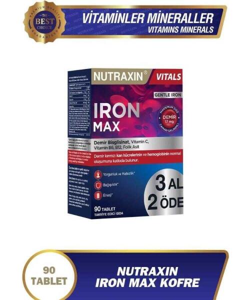 Nutraxin Iron Max 30 Tablet 3 Al 2 Öde - NUTRAXİN