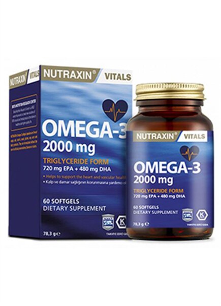 Nutraxin Omega 3 Balık Yağı 2000 mg 60 Kapsül - NUTRAXİN
