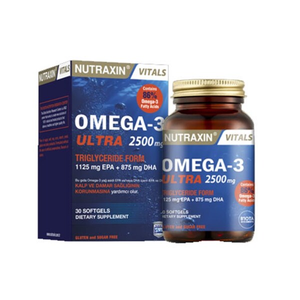 Nutraxin Omega-3 Ultra 2500 mg 30 Kapsül - NUTRAXİN