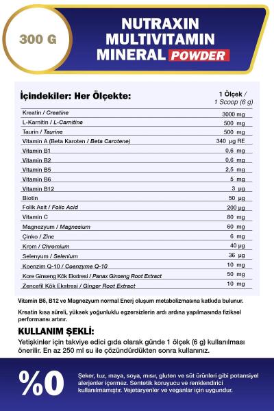 Nutraxin Sport Multivitamin Mineral Powder 300 gr - 3