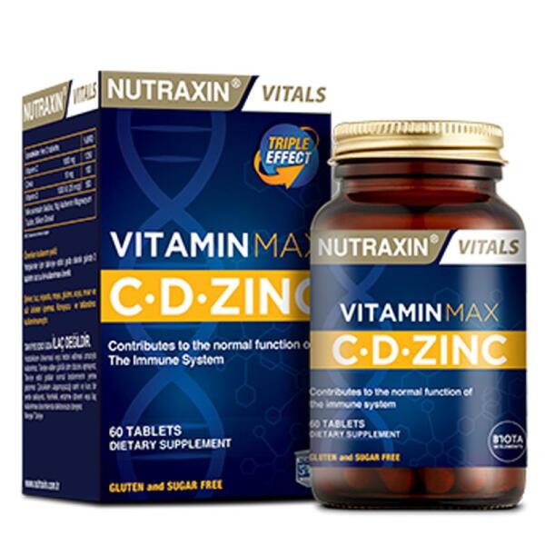 Nutraxin Vitamin Max C.D Çinko 60 Tablet - NUTRAXİN