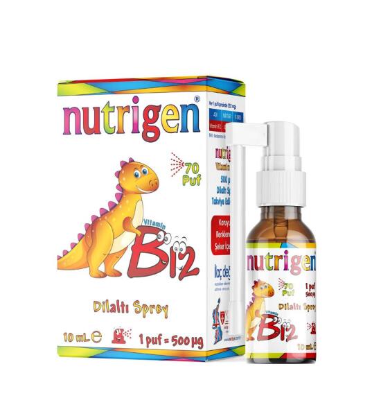 Nutrigen Vitamin B12 500 mcg 10 ml Dilaltı Sprey - NUTRİGEN