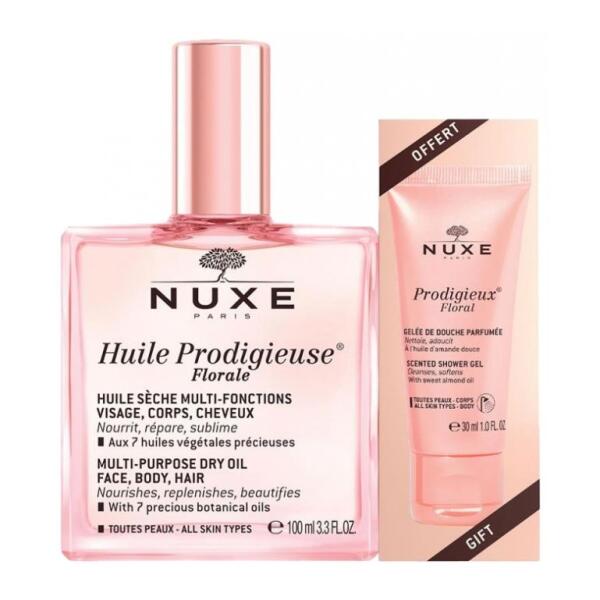Nuxe Huile Prodigeux Floral 100 ml+Prodigeux Florale Duş Jeli 30 ml Hediye Set 2023 - NUXE