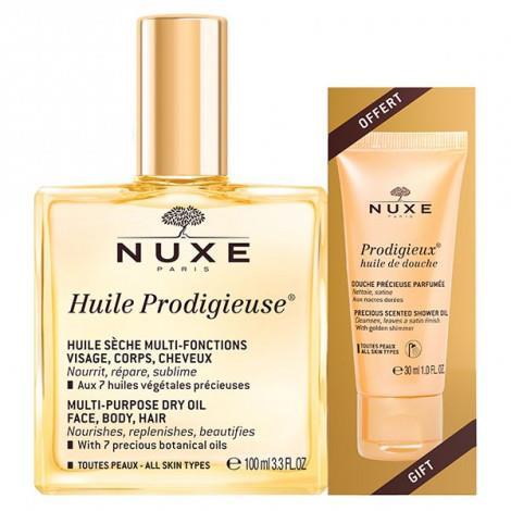 NUXE Huile Prodigiuse 100ml + Nuxe Prodigieux Duş Jeli 30 ml Hediye Set - NUXE