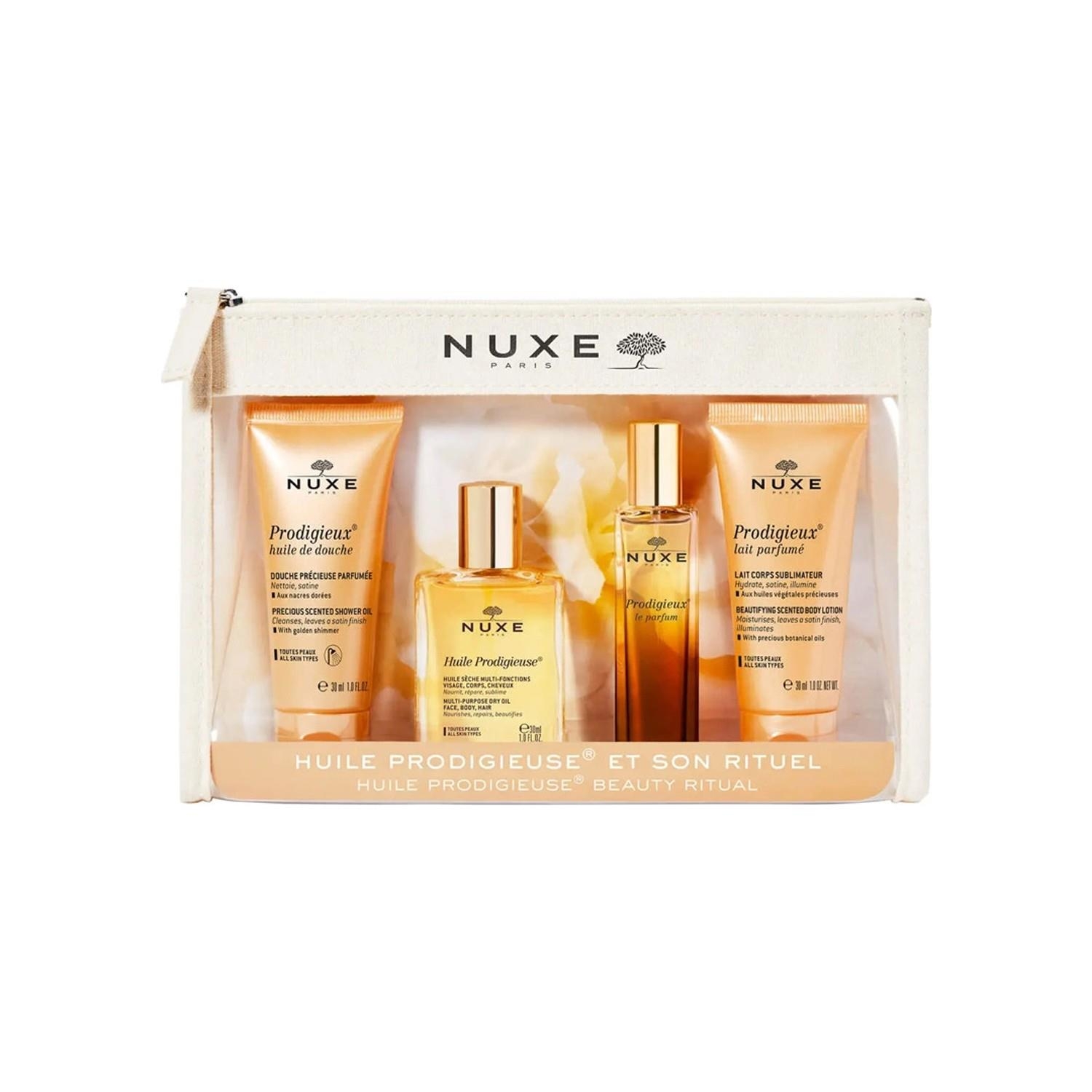Nuxe Huile Prodigieuse Beauty Ritüel Seyahat Kiti-Duş Yağı+Kuru Yağ+Parfüm+Vücut Sütü - 2