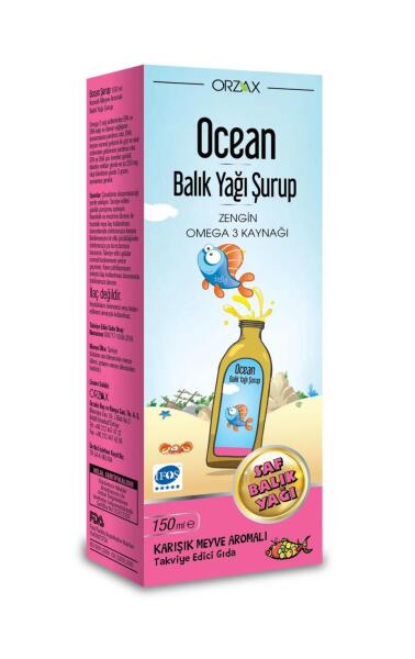 Ocean Balık Yağı Şurubu 150ml (Karışık Meyveli) - ORZAX