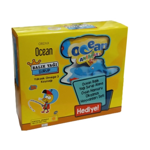 Ocean Balık Yağı Şurubu Portakal 150ml + Oyun Hamuru Hediye - ORZAX