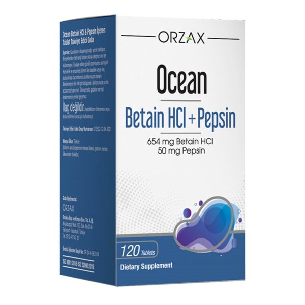Ocean Betain HCl + Pepsin 120 Tablet - ORZAX