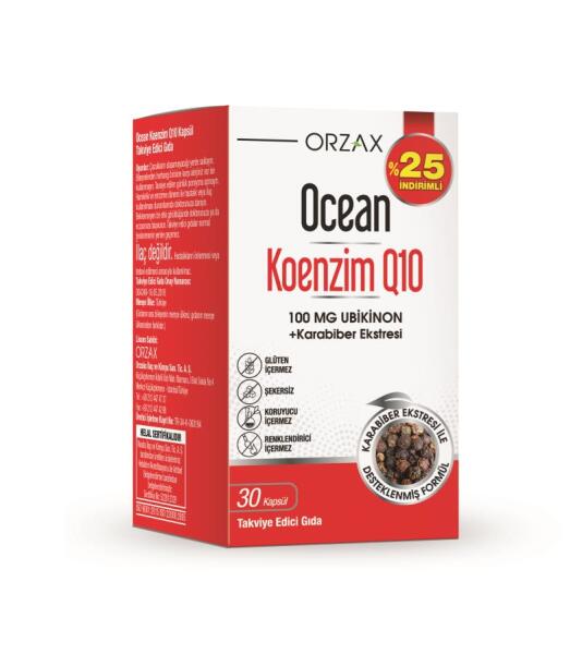 Ocean Koenzim Q10 100 mg 30 Kapsül - %25 İndirimli - ORZAX