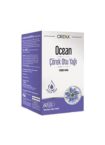 Ocean Çörek Otu Yağı 1000 mg 60 Kapsül - ORZAX