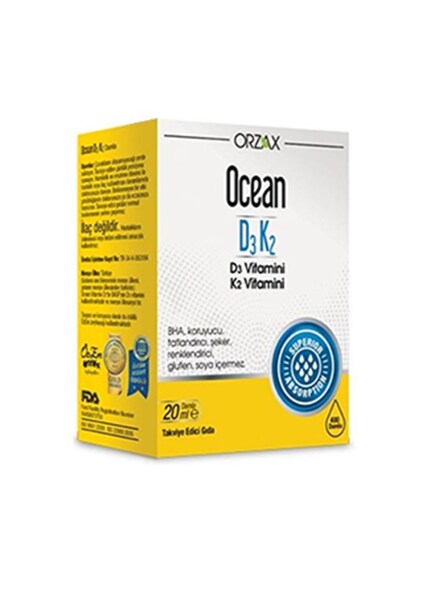 Ocean D3K2 20 ml Damla - ORZAX