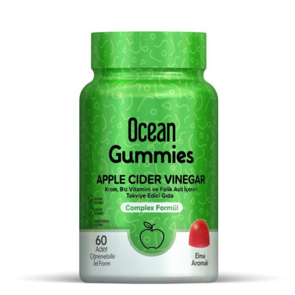 Ocean Gummies Apple Cider Vinegar 60 Çiğneme Form - ORZAX