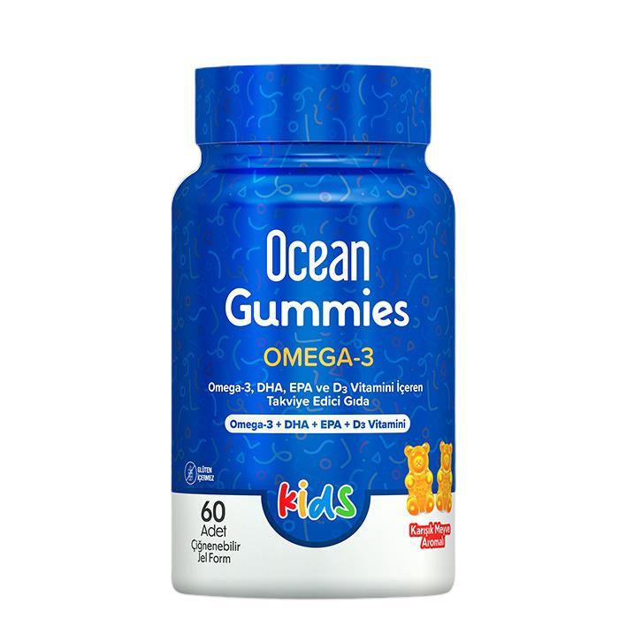 Ocean Gummies Omega 3 Kids 60 Çiğnenebilir Jel Form - 1