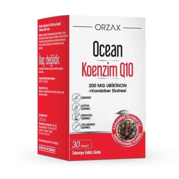 Ocean Koenzim Q10 200 mg 30 Kapsül - ORZAX