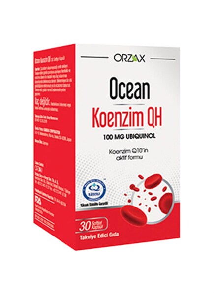 Ocean Koenzim QH 100 mg 30 Kapsül - ORZAX