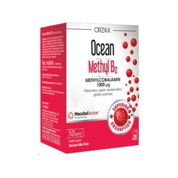 Ocean Methyl B12 1000 mcg Dilaltı Sprey 10 ml - ORZAX