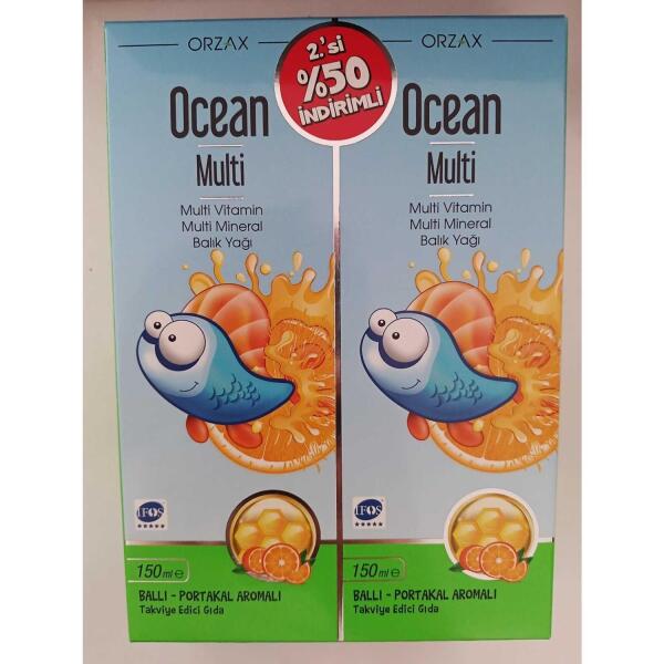 Ocean Multi Balık Yağı 2'li 150 ml Şurup - ORZAX