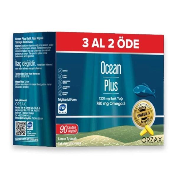 Ocean Plus 3 Al 2 Öde 90 Kapsül - ORZAX