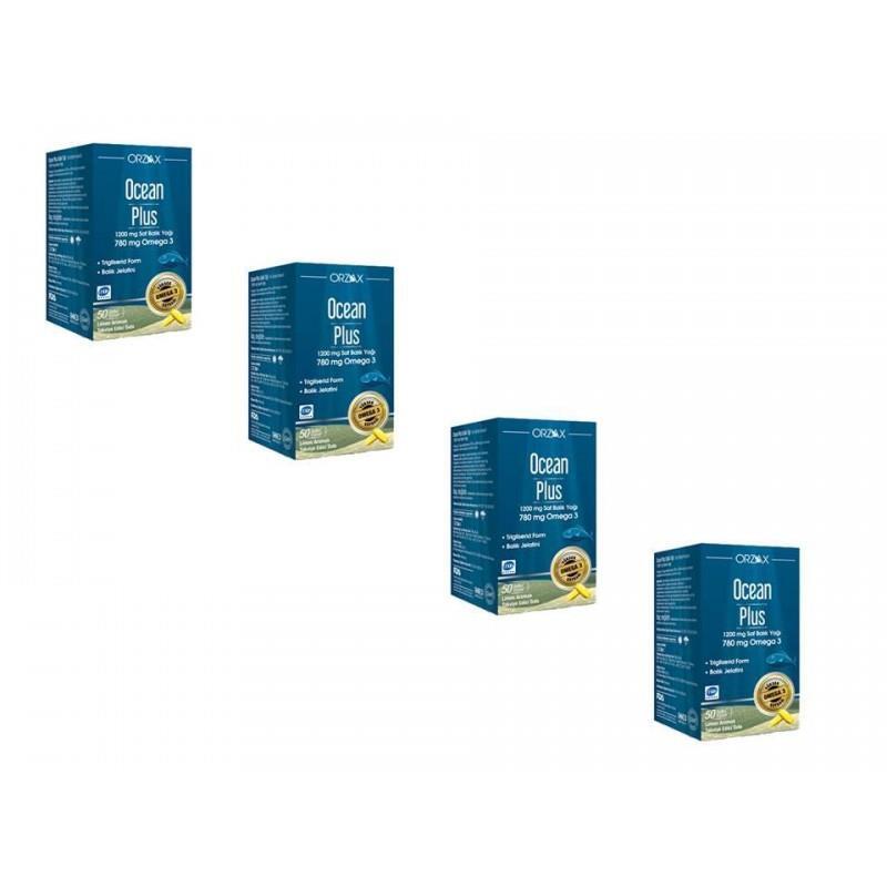Ocean Plus Omega 3 1200 mg 50 Kapsül Balık Yağı 4 ADET - 1
