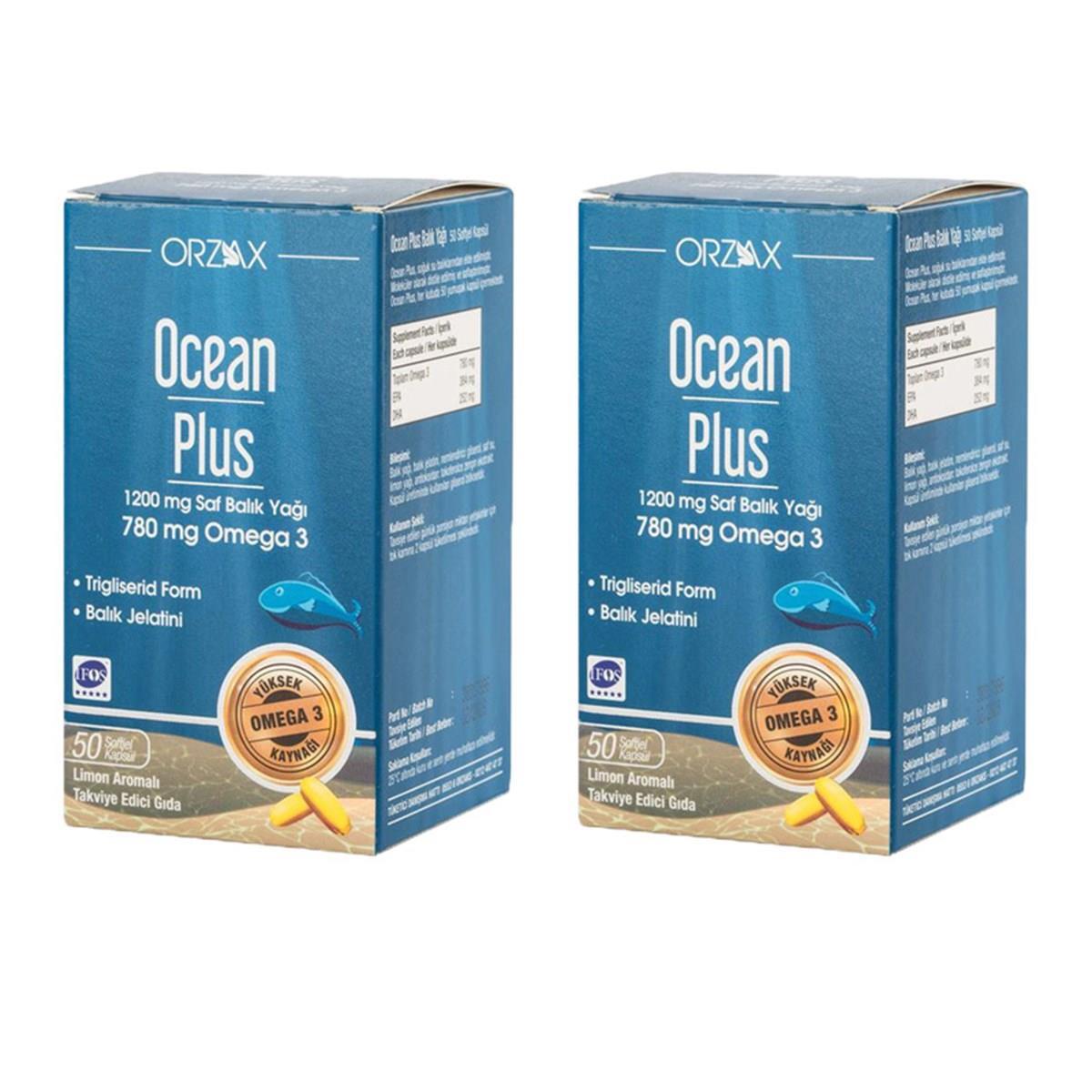 Ocean Plus Balık Yağı 1200 mg 50 Kapsül 2 Adet - 1