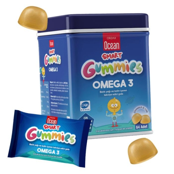 Ocean Smart Gummies Omega 3 64 Çiğnenebilir Jel Form - ORZAX