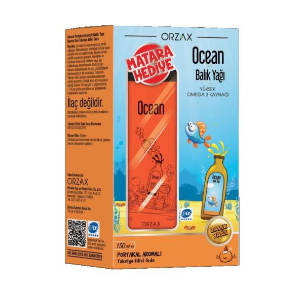 Ocean Portakal Aromalı Şurup 150 ml Matara Hediyeli - ORZAX