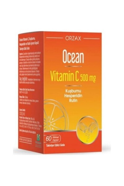 Ocean Vitamin C 500 mg 60 Kapsül - ORZAX