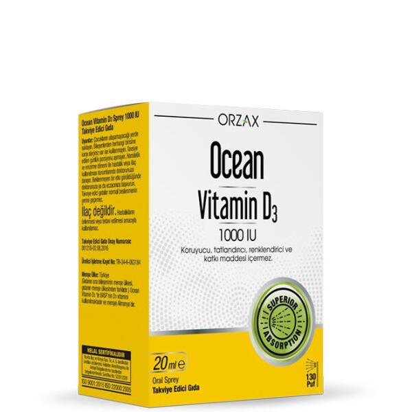 Ocean Vitamin D3 1000 IU 20 ml Sprey - ORZAX