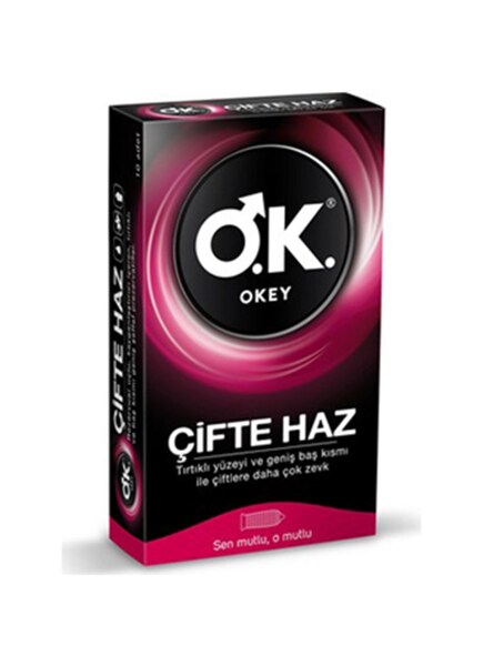 Okey Prezervatif Çifte Haz 10lu - OKEY