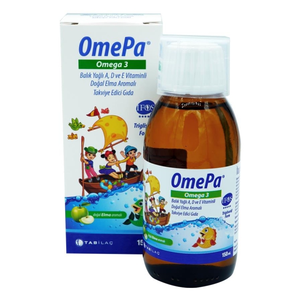 Omepa Omega 3 Elma Aromalı Şurup 150 ml - TAB İLAÇ