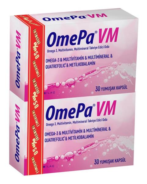 Omepa VM 30 Yumuşak Kapsül - İkincisi %50 İndiriml - TAB İLAÇ