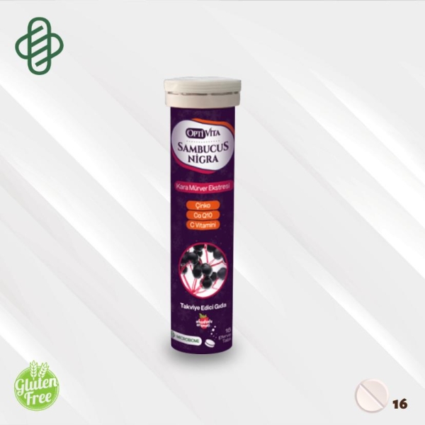 Optivita Sambucus Nigra 16 Efervesan Tablet - MICROBIOME