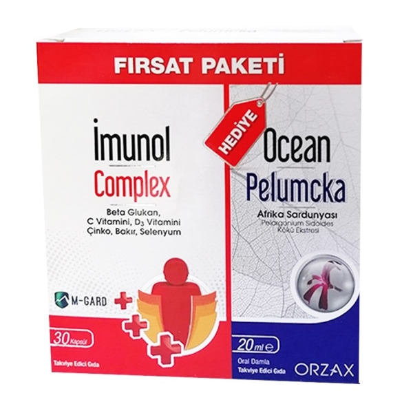 Orzax İmunol Complex 30 Kapsül + Ocean Pelumcka 20 ml - ORZAX