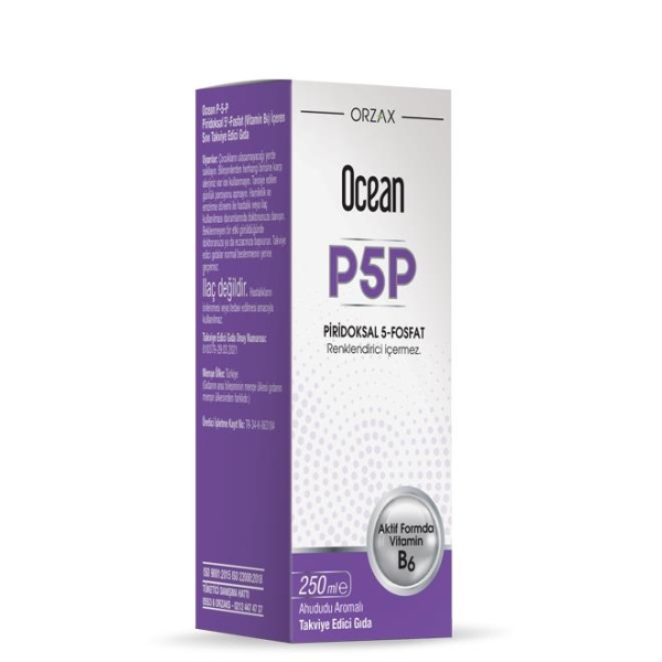 Orzax Ocean P5P Piridoksall 5-Fosfat Sıvı Takviye Edici Gıda 250 ml - ORZAX