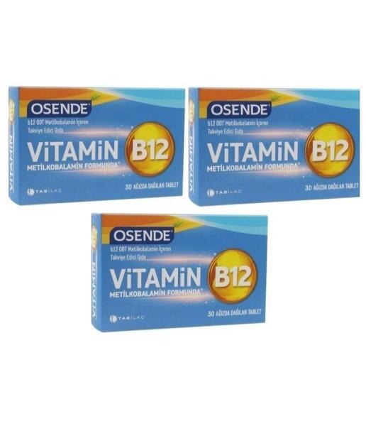 Osende Vitamin B12 30 Tablet 3 Adet - TAB İLAÇ