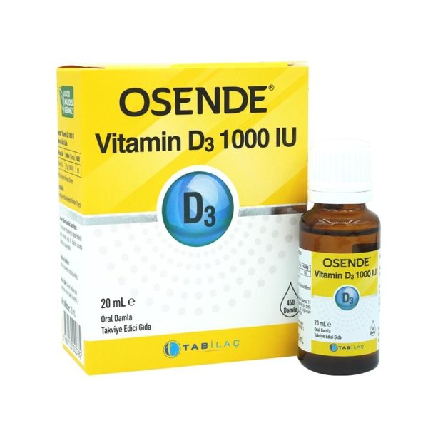 Osende Vitamin D3 1000 IU Damla 20 ml - TAB İLAÇ