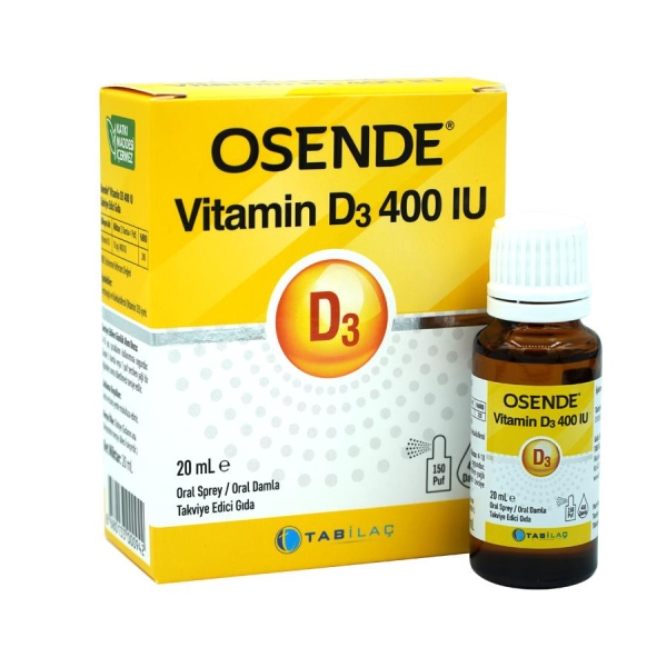 Osende Vitamin D3 400IU Damla Sprey 20 ml - TAB İLAÇ