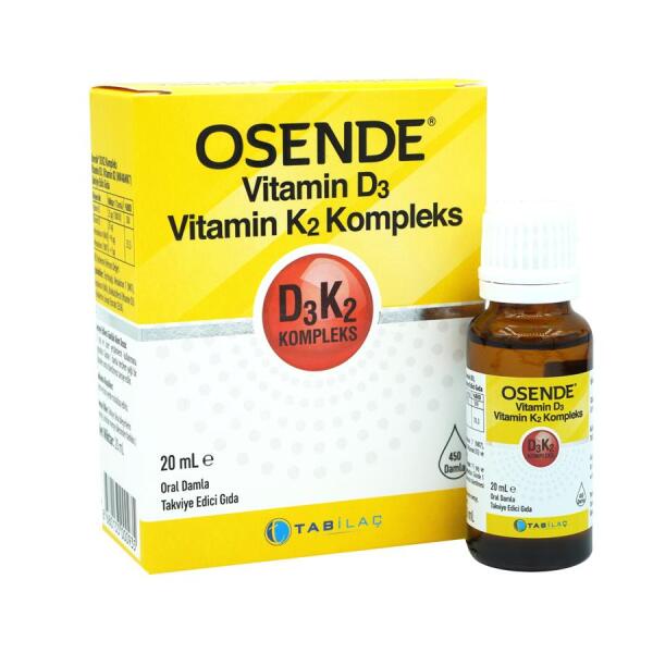 Osende Vitamin D3K2 Kompleks Damla 20 ml - TAB İLAÇ