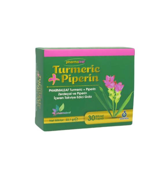Pharmaleaf Turmeric + Piperin 30 Bitkisel Kapsül - PHARMALEAF